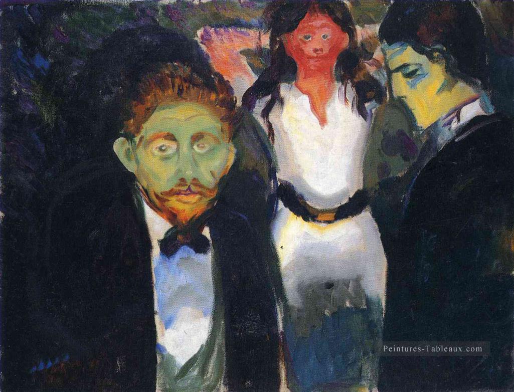 jalousie de la série la salle verte 1907 Edvard Munch Expressionnisme Peintures à l'huile